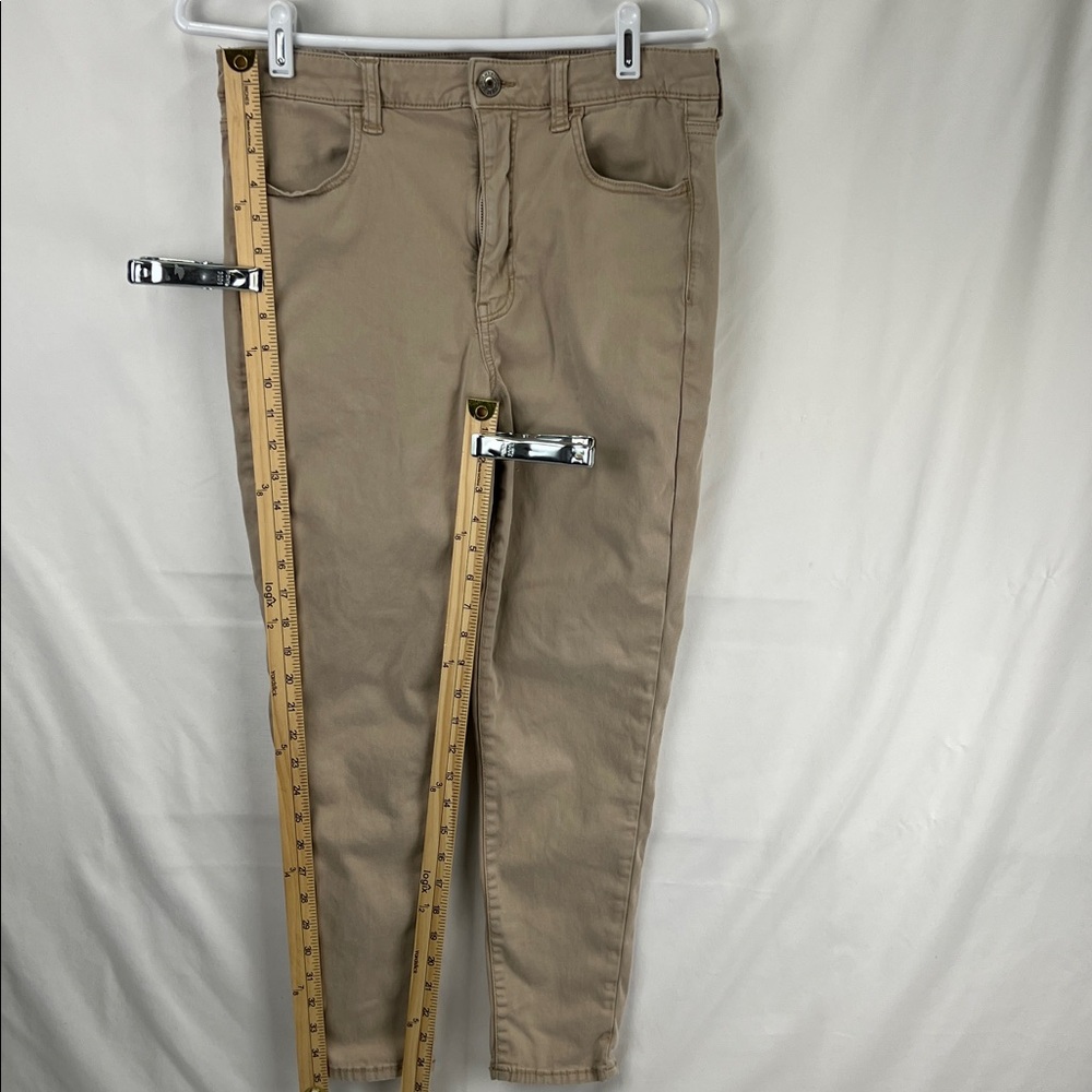 American Eagle - Women’s Jeans - Khaki - Size 12 Short - Super High Rise Jegging - Picture 2 of 11